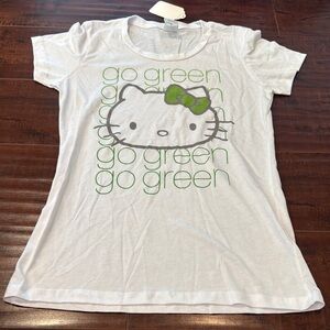 New Hello Kitty Go Green Tee, Size Women’s Large, NWT!